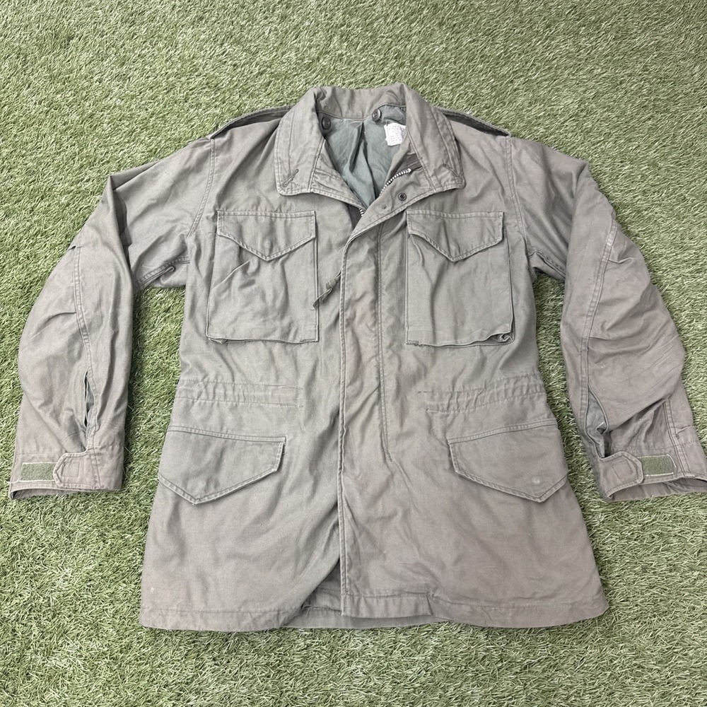 Vtg 1970 Vietnam M-65 Field Jacket Small Regular OG-107 General Zip Rau Snap DSA